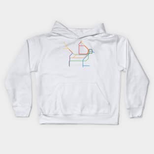 Sydney Train Map Kids Hoodie